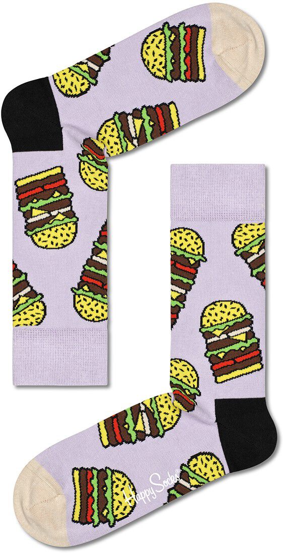 Happy Socks Burger Sock roze