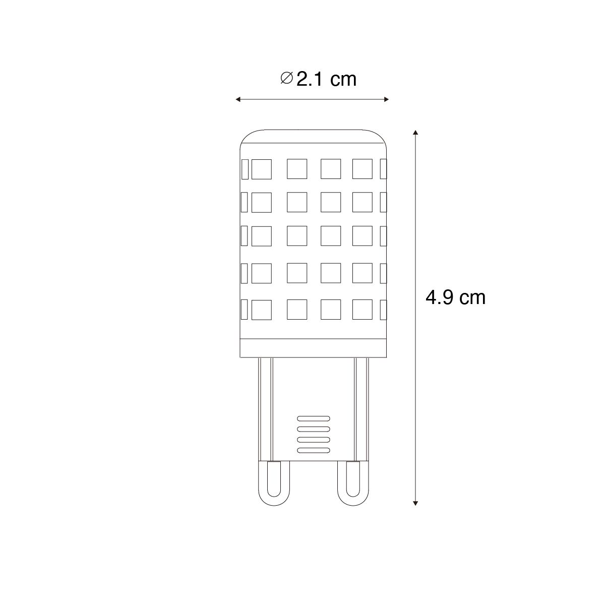 Set van 5 Smart G9 dimbare LED lampen helder 2.5W 250 lm 2700-6500K