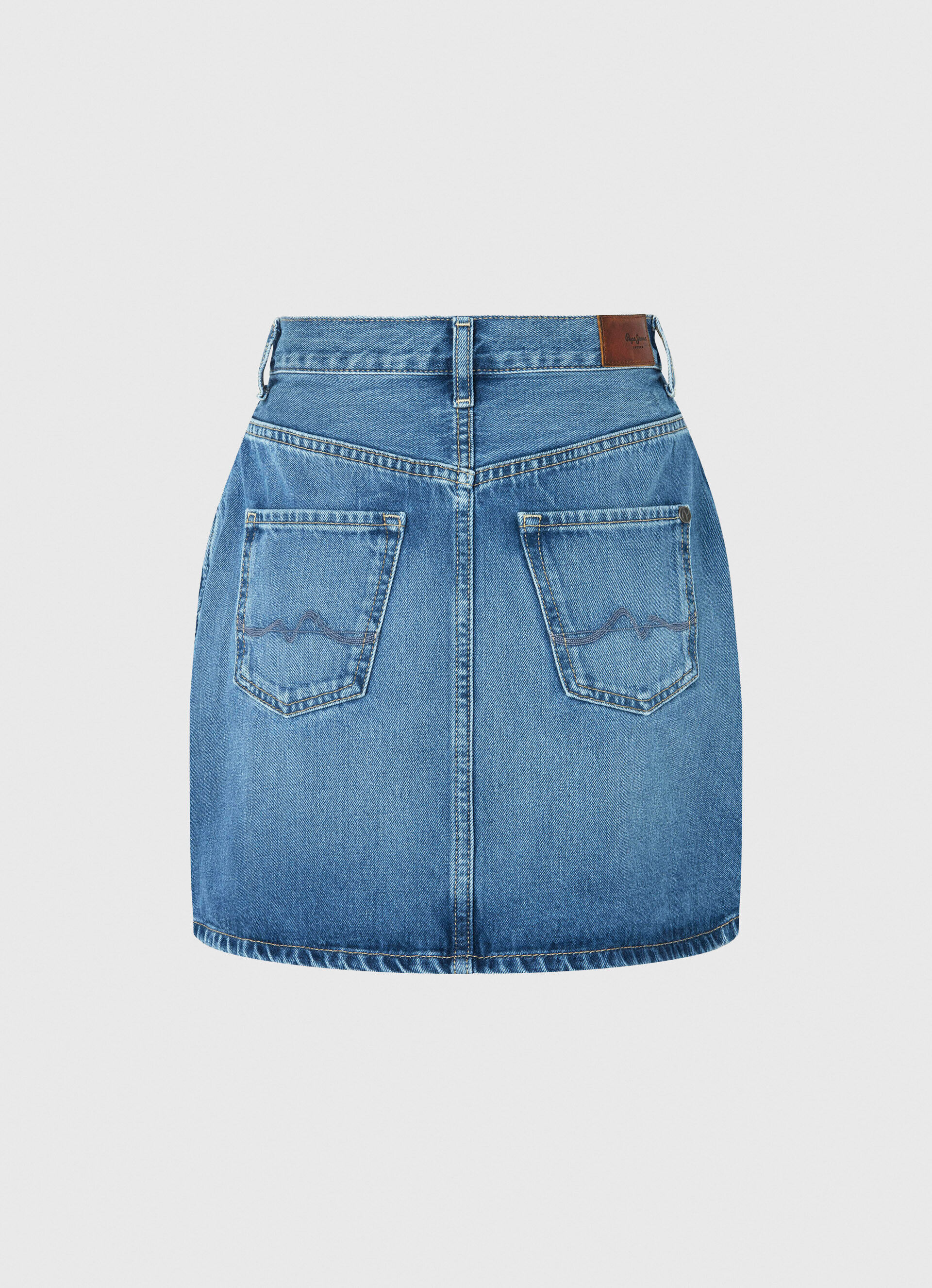 Saia jeans de corte regular - jeans