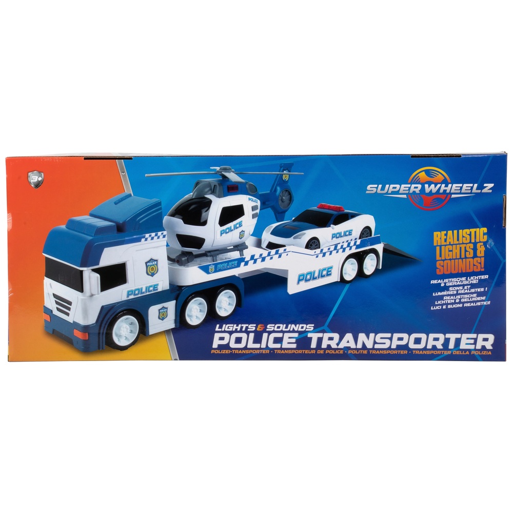Super Wheelz Polizeitransporter-Set