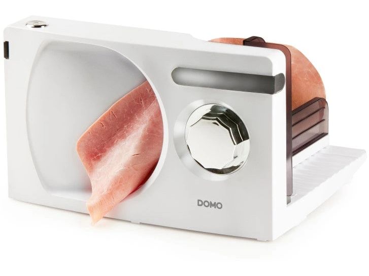 Domo Schneidemaschine DO523S Weiss Aufschnittmaschine mit DC-Motor