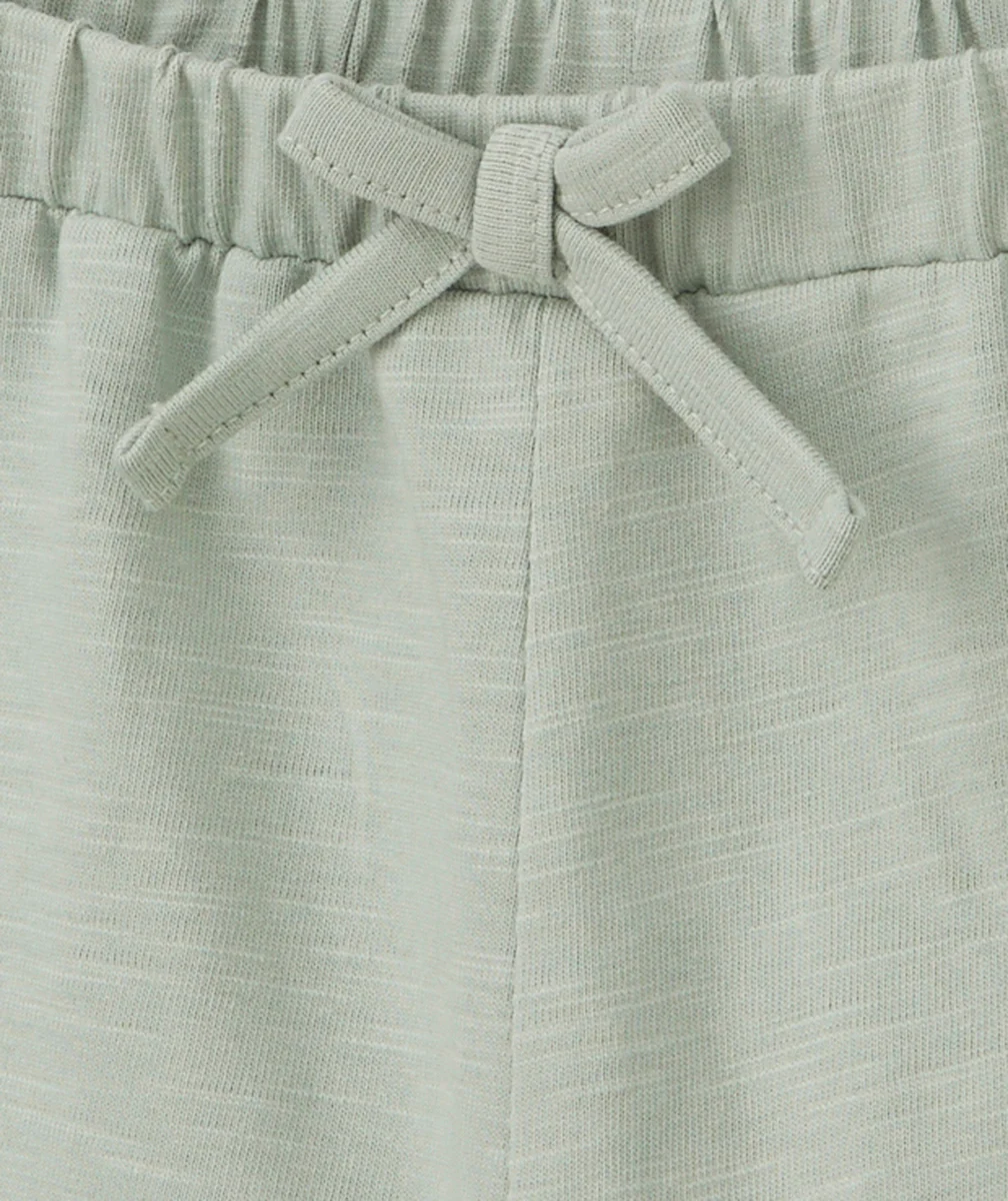 SHORT FILLE EN COTON BIO VERT