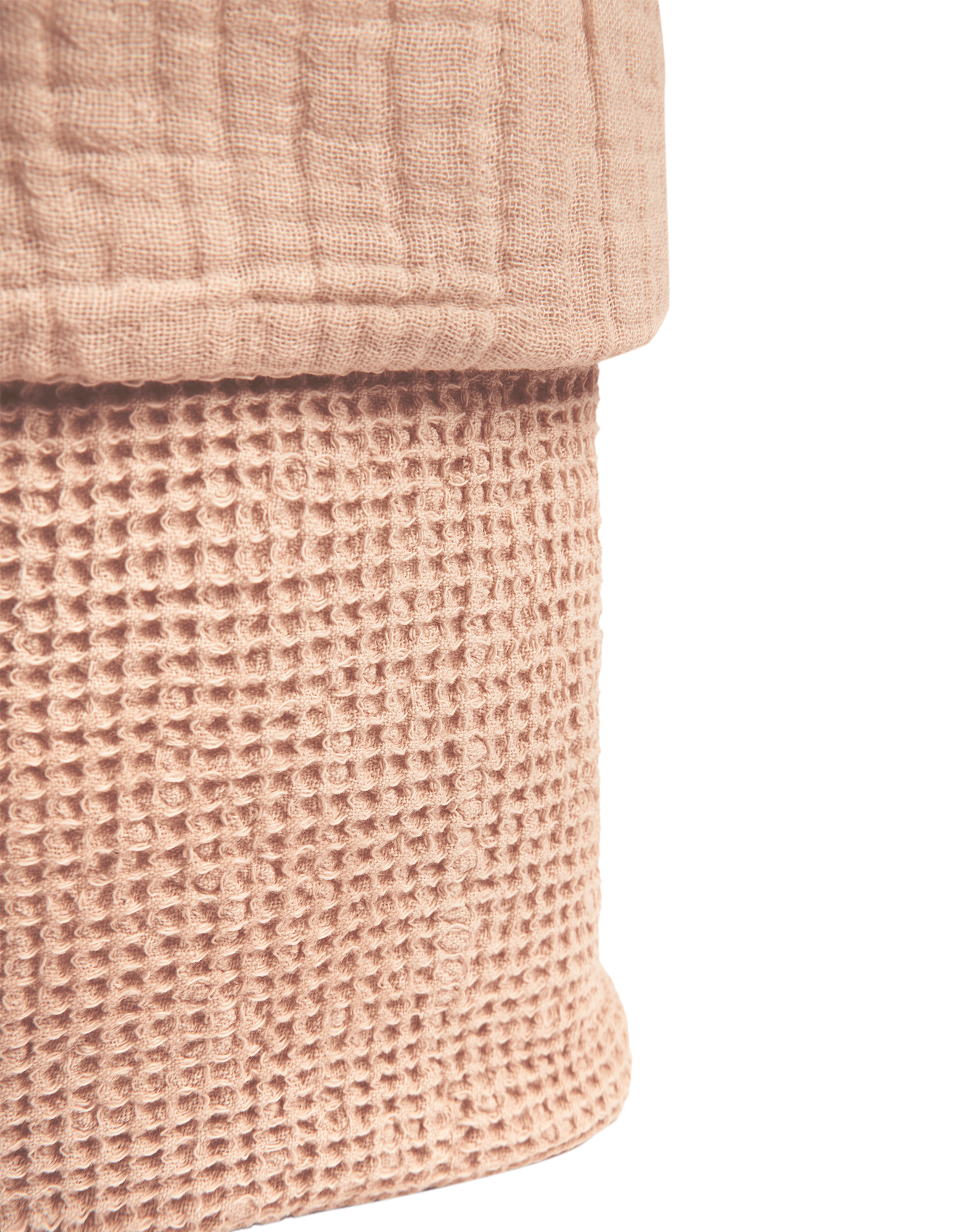 Panier wabi-sabi en coton lavé | Rose