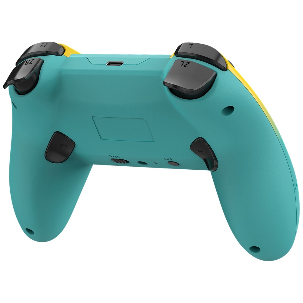 Gioteck WX4+ Kabelloser RGB-Controller für Switch und PC – Gelb/Türkis
