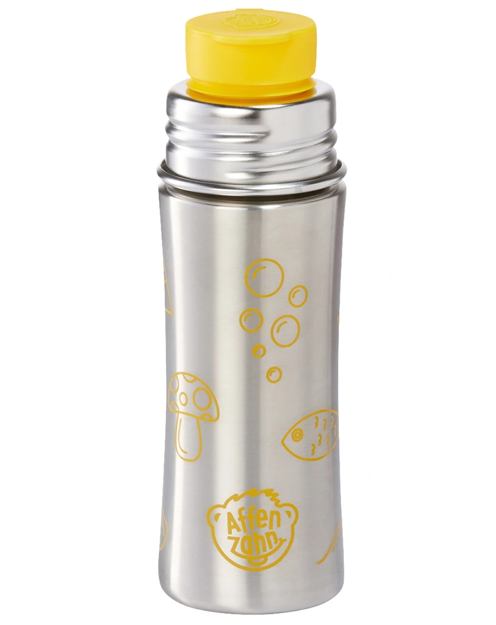 Trinkflasche TIGER 0,33l in silber/gelb