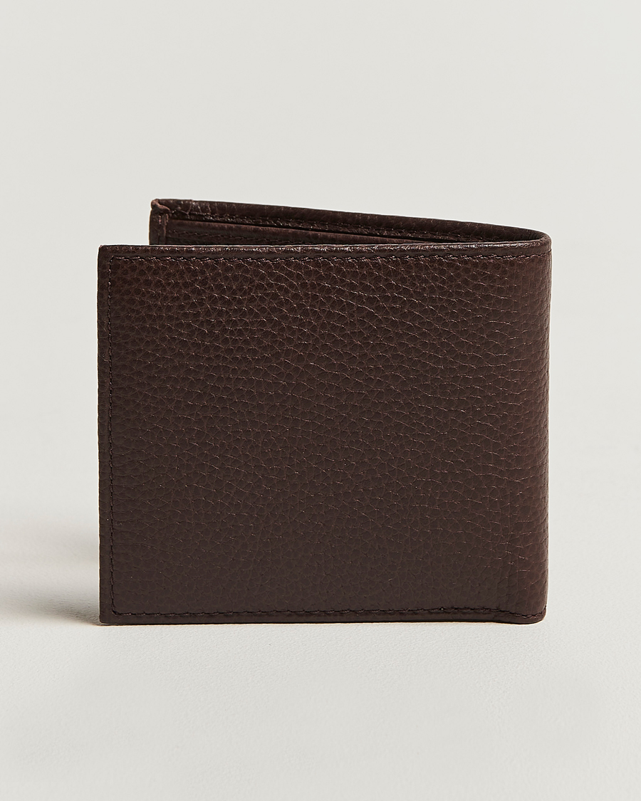 Polo Ralph Lauren Pebble Leather  Billfold Wallet Dark Brown