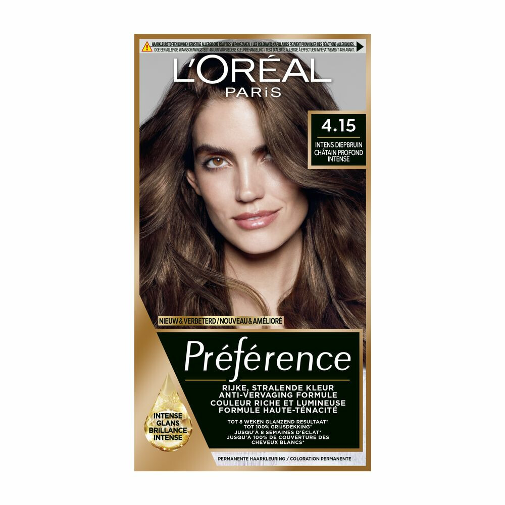 L'Oréal Préférence Permanente Haarkleuring 4.15 Diep Kastanjebruin