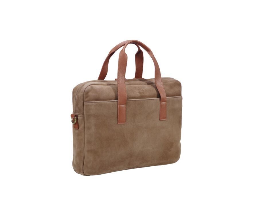 Cartable en velours tabac - HARWINTON