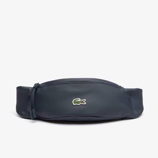 Sac banane zippé LCST en toile enduite unie Sacs banane - Bleu - Lacoste - Unisex
