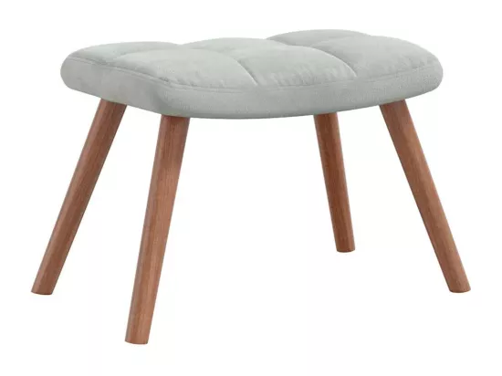 Chaise à bascule avec repose-pied Gris clair Velours