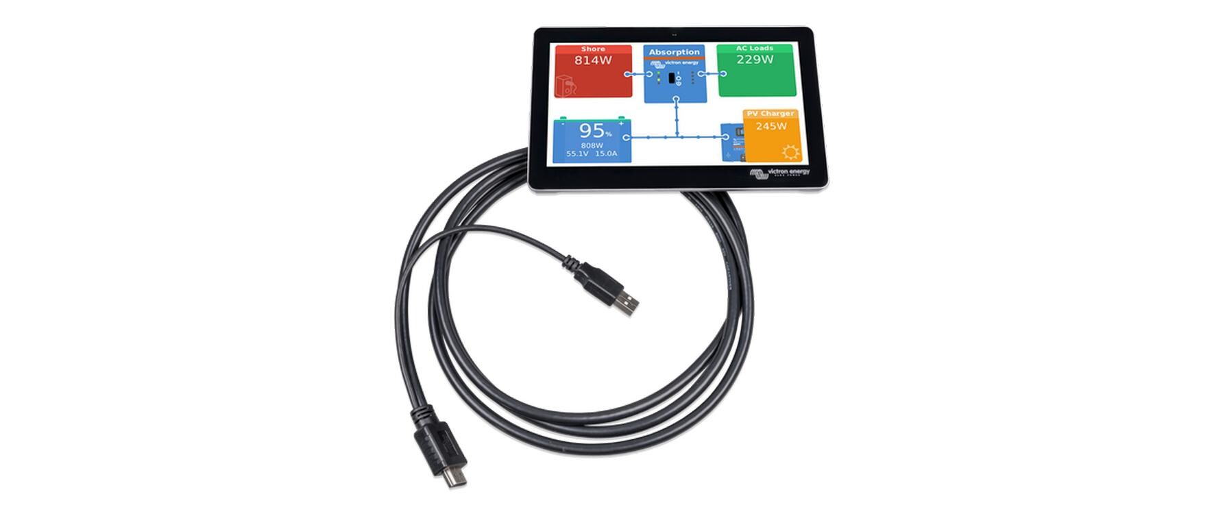 GX Touch 70, 7 Zoll<br>7-Zoll-Touchscreen-Display für Systemüberblick