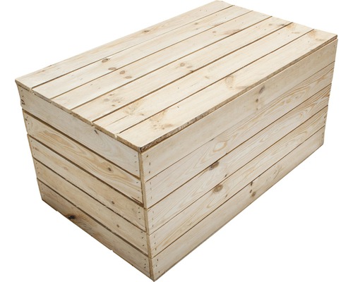 Houten kist, natuurlijke afwerking, 85x46x55 cm