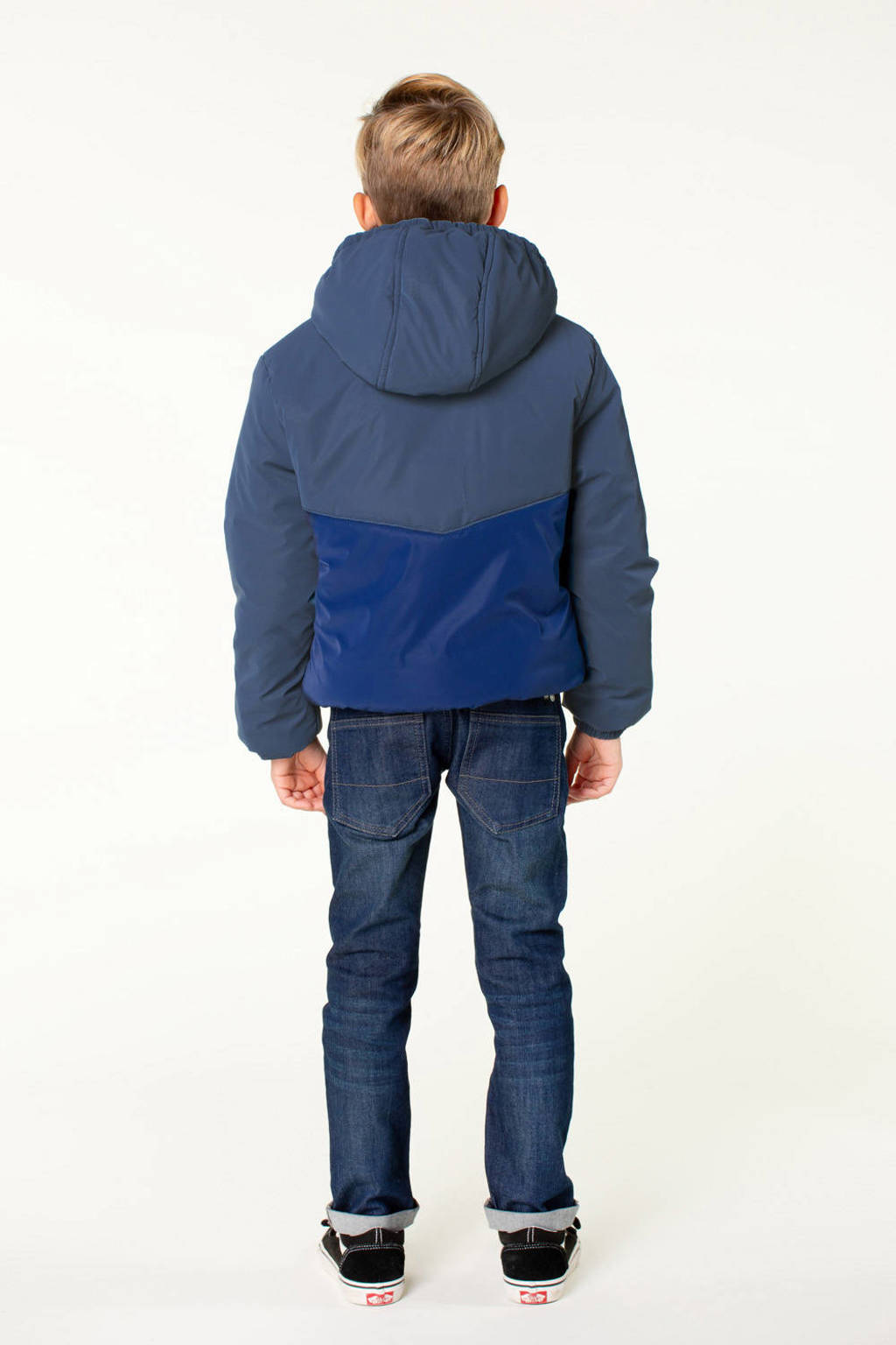 Moodstreet gewatteerde winterjas Jimmy donkerblauw