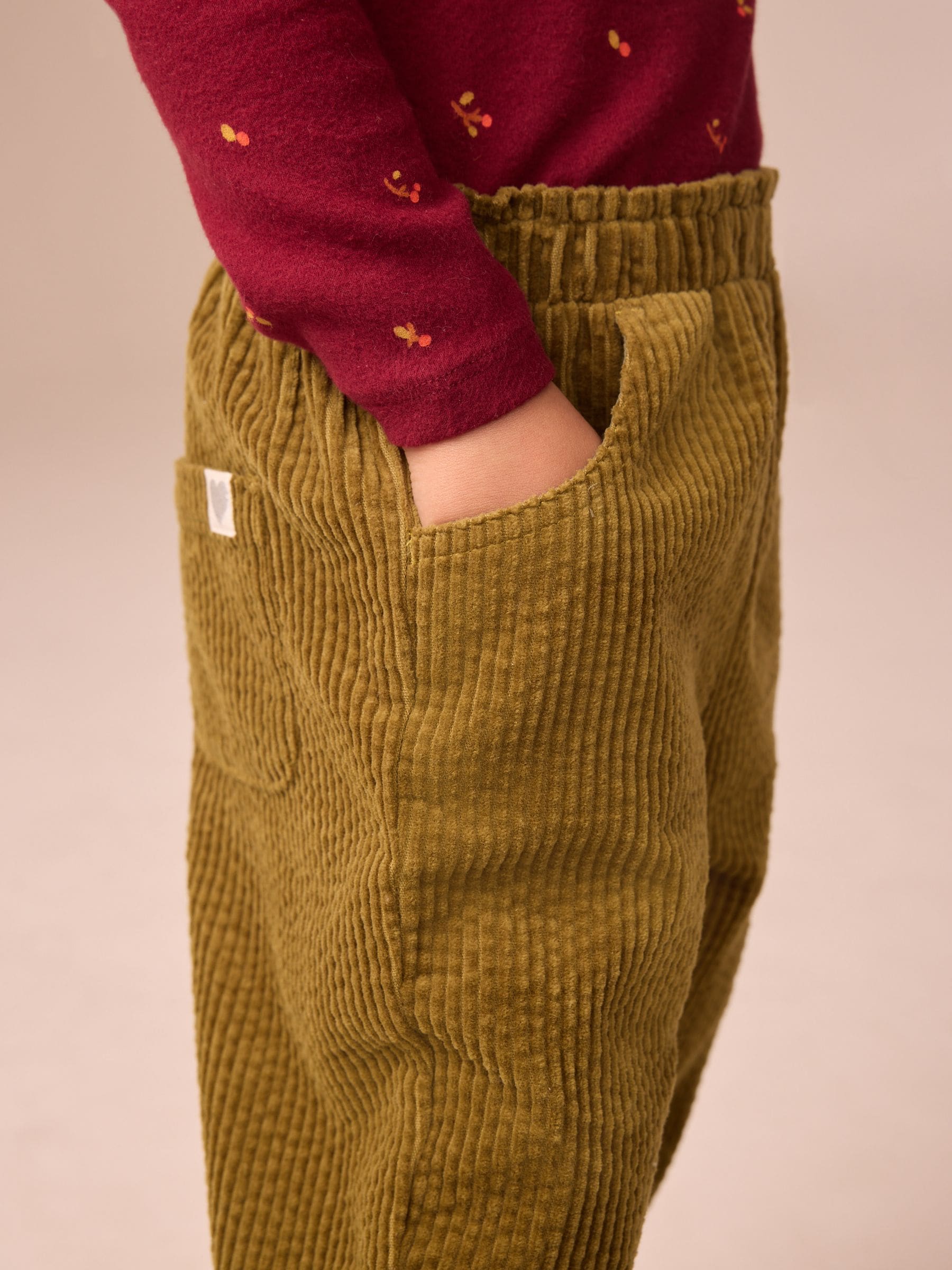 Olijfgroen - Corduroy broek (3mnd-7jr)