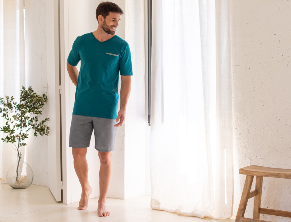 Pyjama short homme-La Havane
