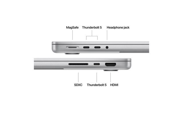 Apple Notebook »MacBook Pro 14 M4 Max 2024 14C CPU/32C GPU/4 TB/36 GB« 36,07 cm / 14,2 ″ Apple M4 Max 4.000 GB SSD