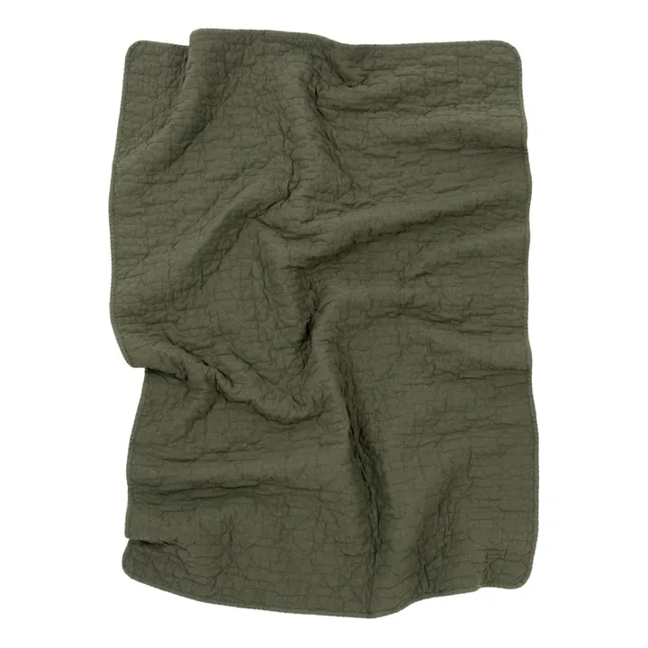 Nobodinoz Couverture matelassée Wabi-Sabi | Vert kaki