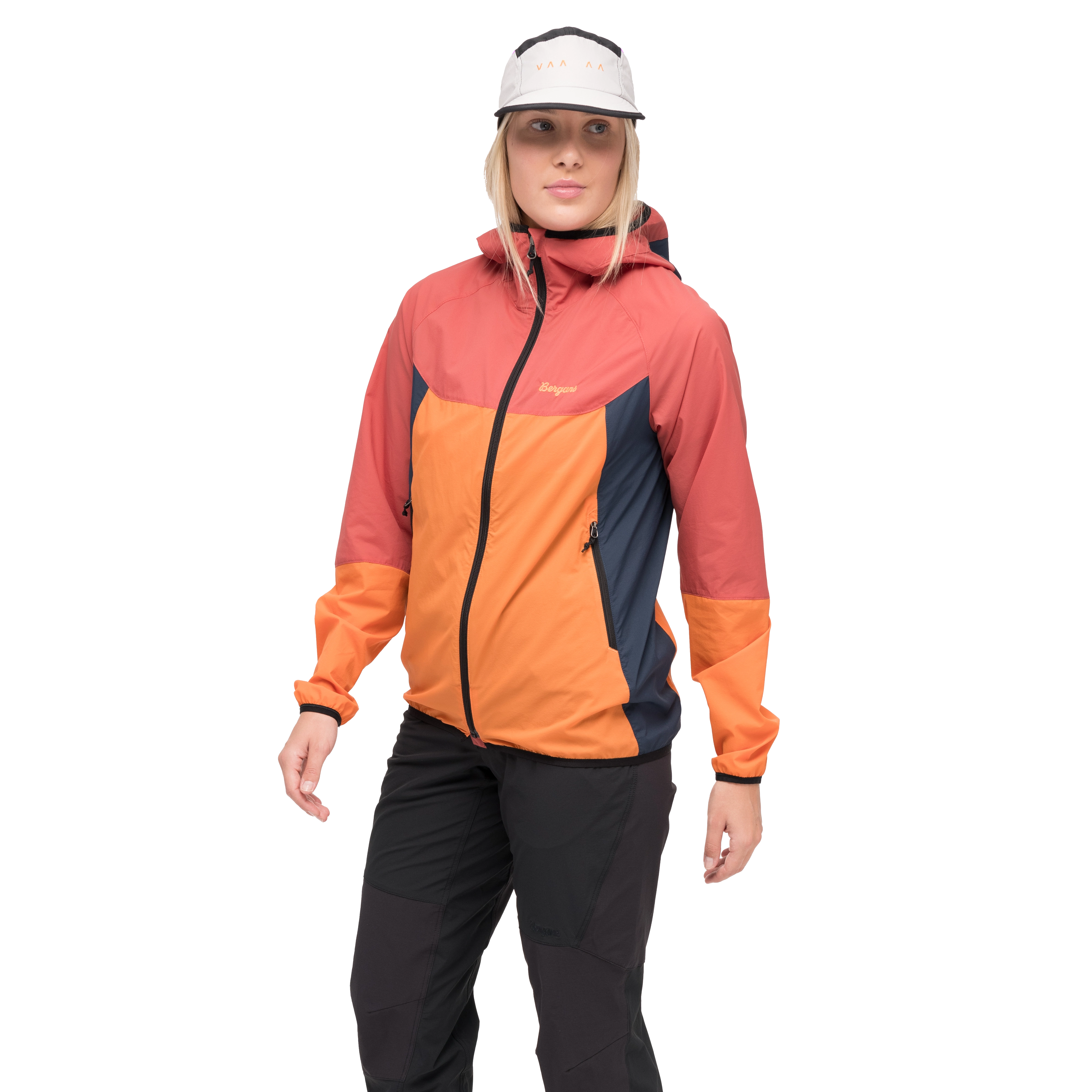 Vaagaa Windbreaker Jacket Women Faded Orange / Rusty Dust