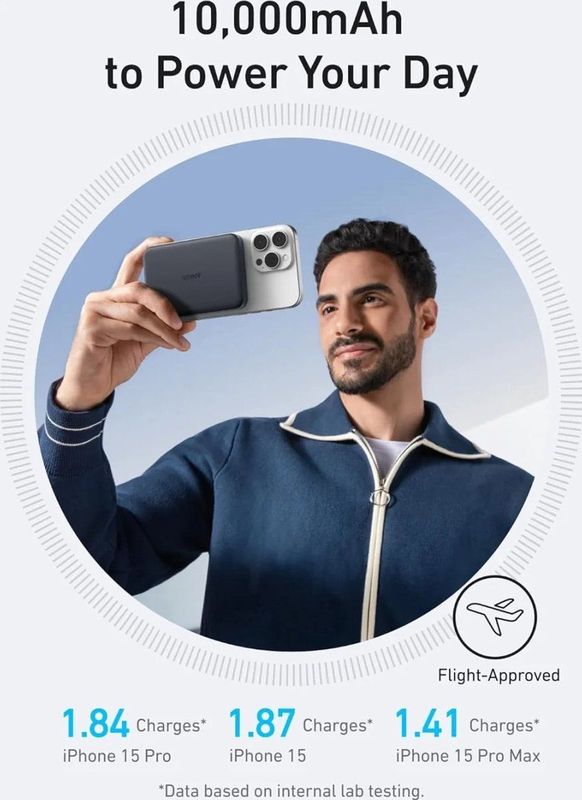 Anker - MagGo Slim - Powerbank - Zwart - 10.000 mAh