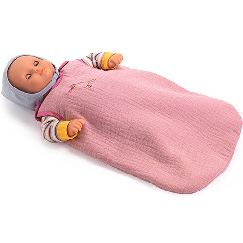 Djeco poppenslaapzak pomea - roze - 36 cm