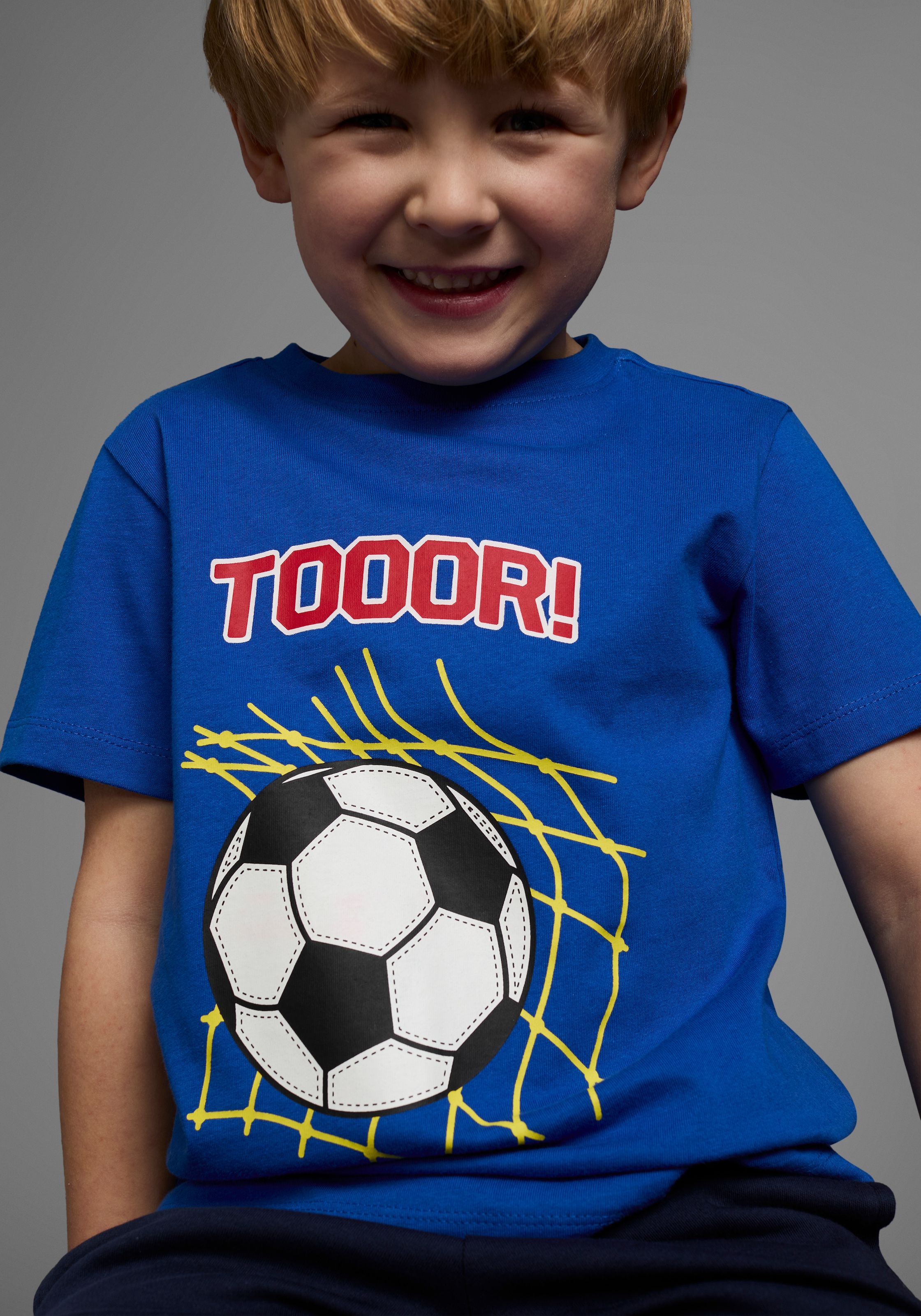 KIDSWORLD T-Shirt »Fussball-Print: TOOOR«, Kurzarm,  Basic-Passform,  mit Statements/Sprüchen