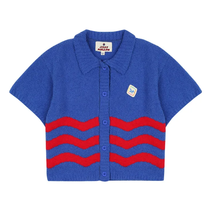 Jelly Mallow Polo Maille Vague | Bleu