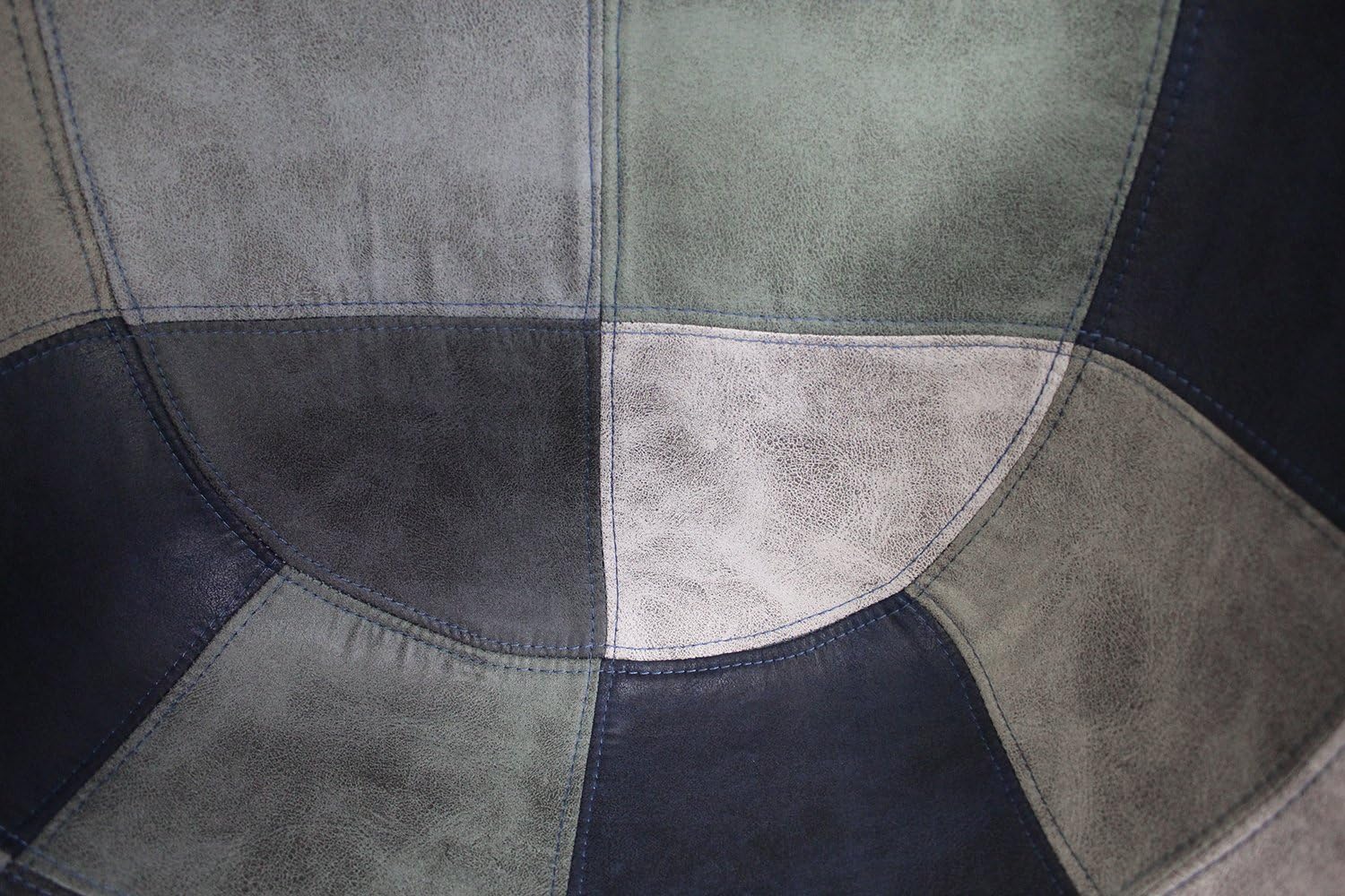 Meubletmoi Sessel Patchwork Blau skandinavisch Vintage – weich im Wildleder-Stil – Füße aus Holz – moderner Industrial – 2 Stück – Sommer