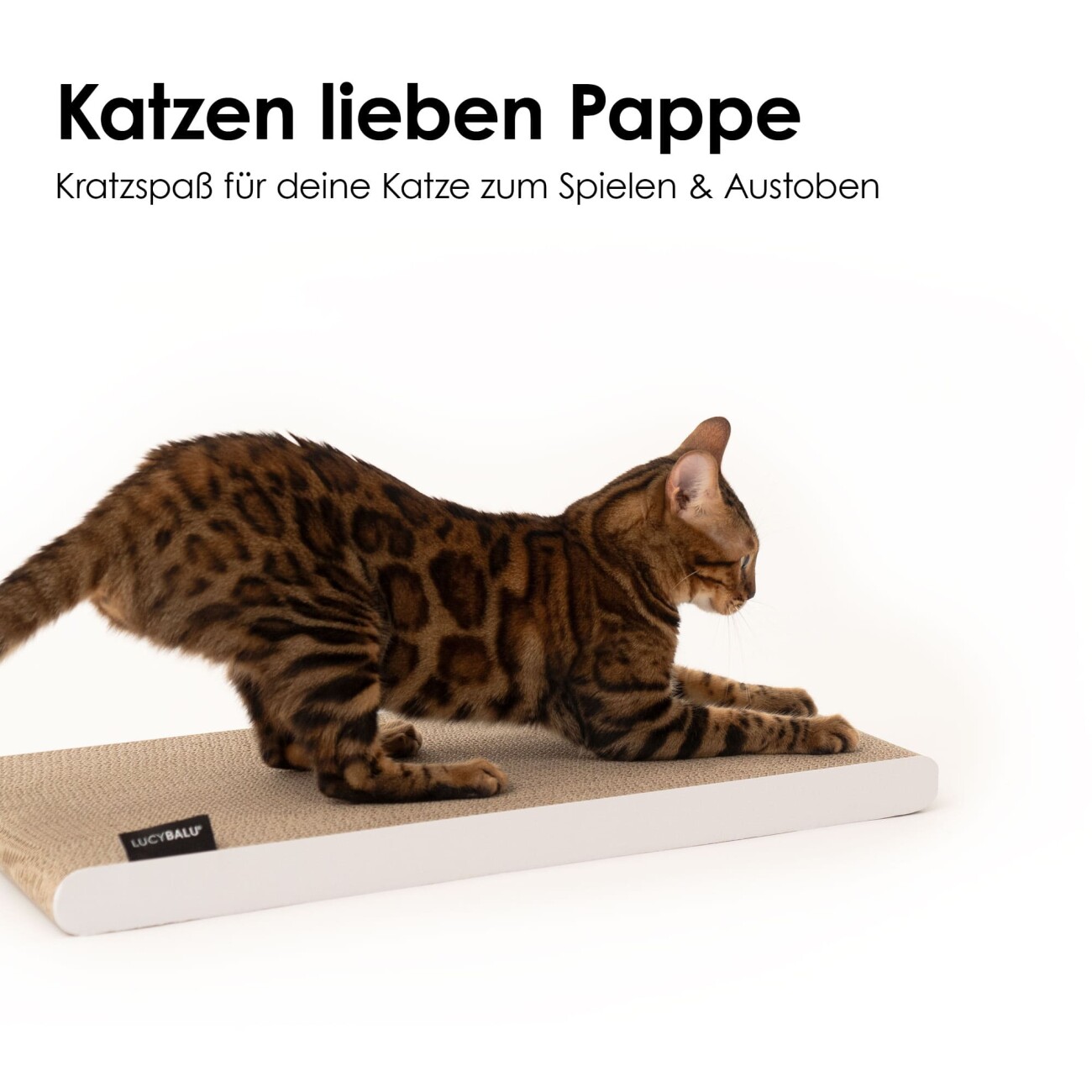 LucyBalu SCRATCHPAPER Katzen Kratzpappe weiß
