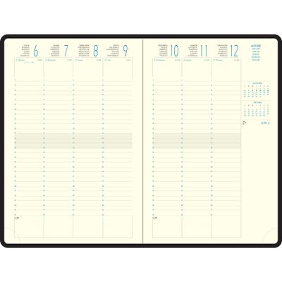 Agenda Volga Eurotime 24 - 1 semaine sur 2 pages - 16 x 24 cm - disponible dans différentes couleurs - Exacompta