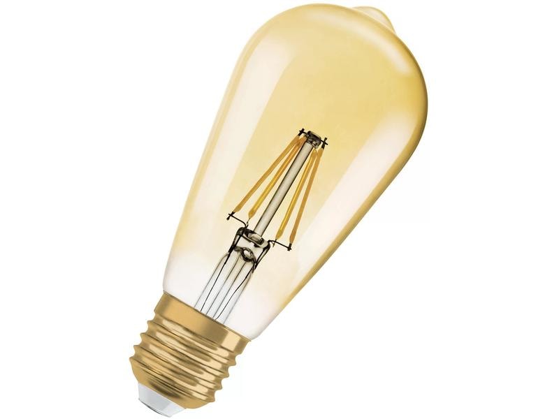 OSRAM Lampe Vintage 1906 Edison, 6.5W, E27, Warmweiss, 2 St Dimmbare LED-Lampen, Vintage-Edition