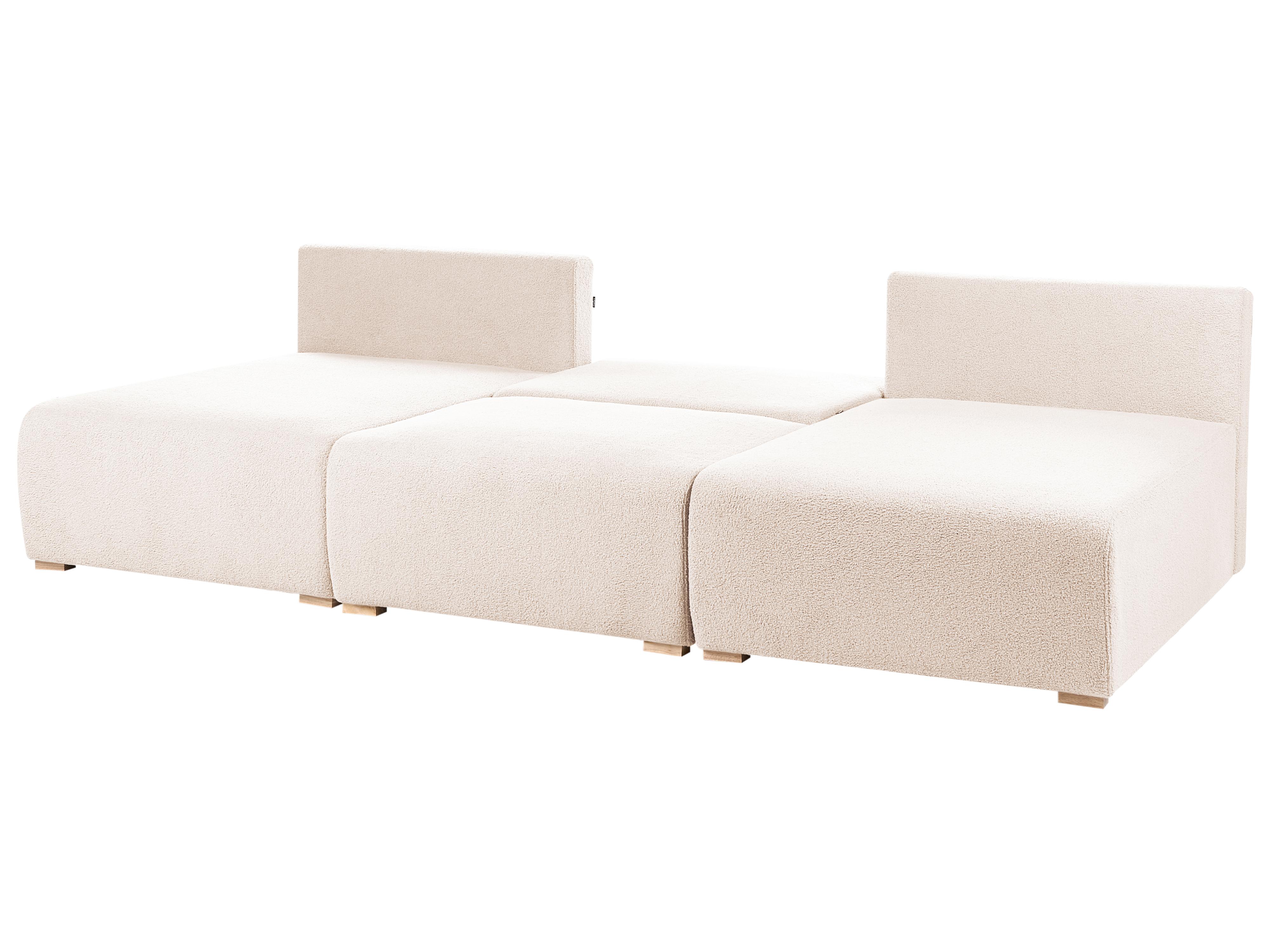 Modulaire U-vormige bank NERBO Bouclé Beige