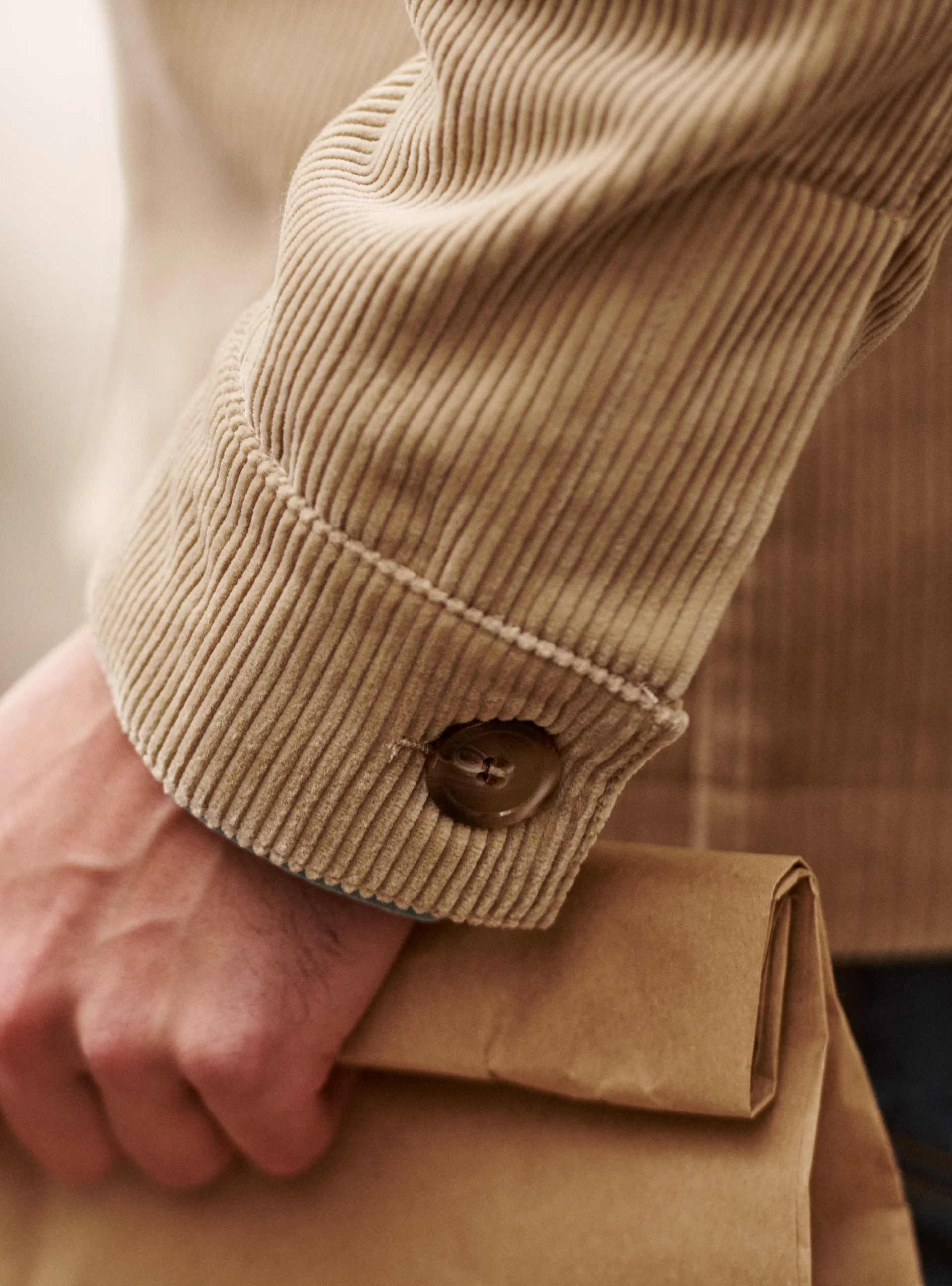 Blouson en velours River Chamois