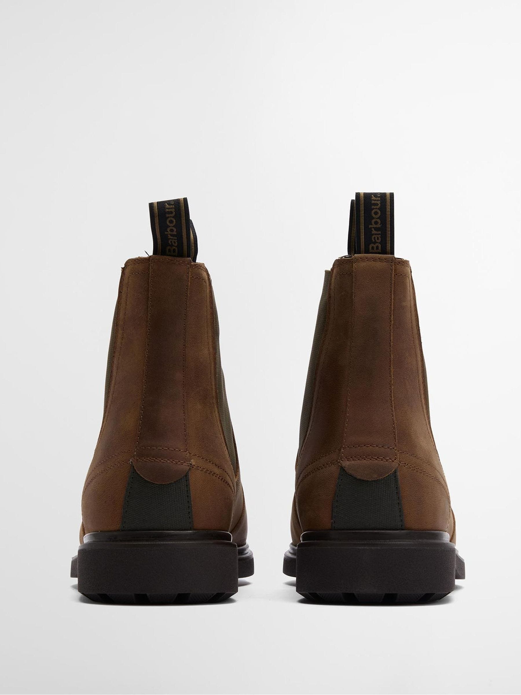 Lichtbruin - Barbour® Hale leren Chelsea laars