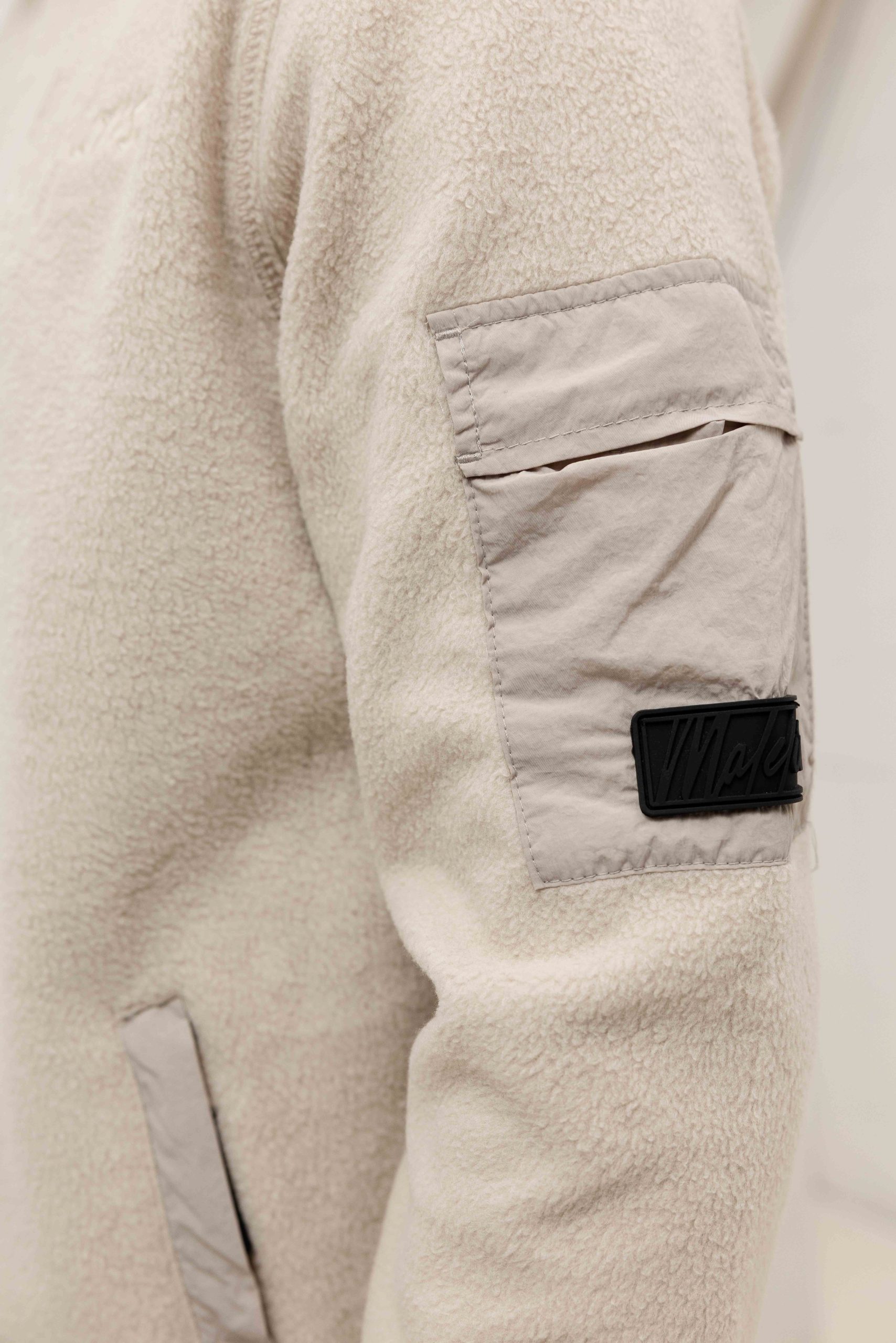Malelions Sherpa Half Zip Sweater Heren Beige