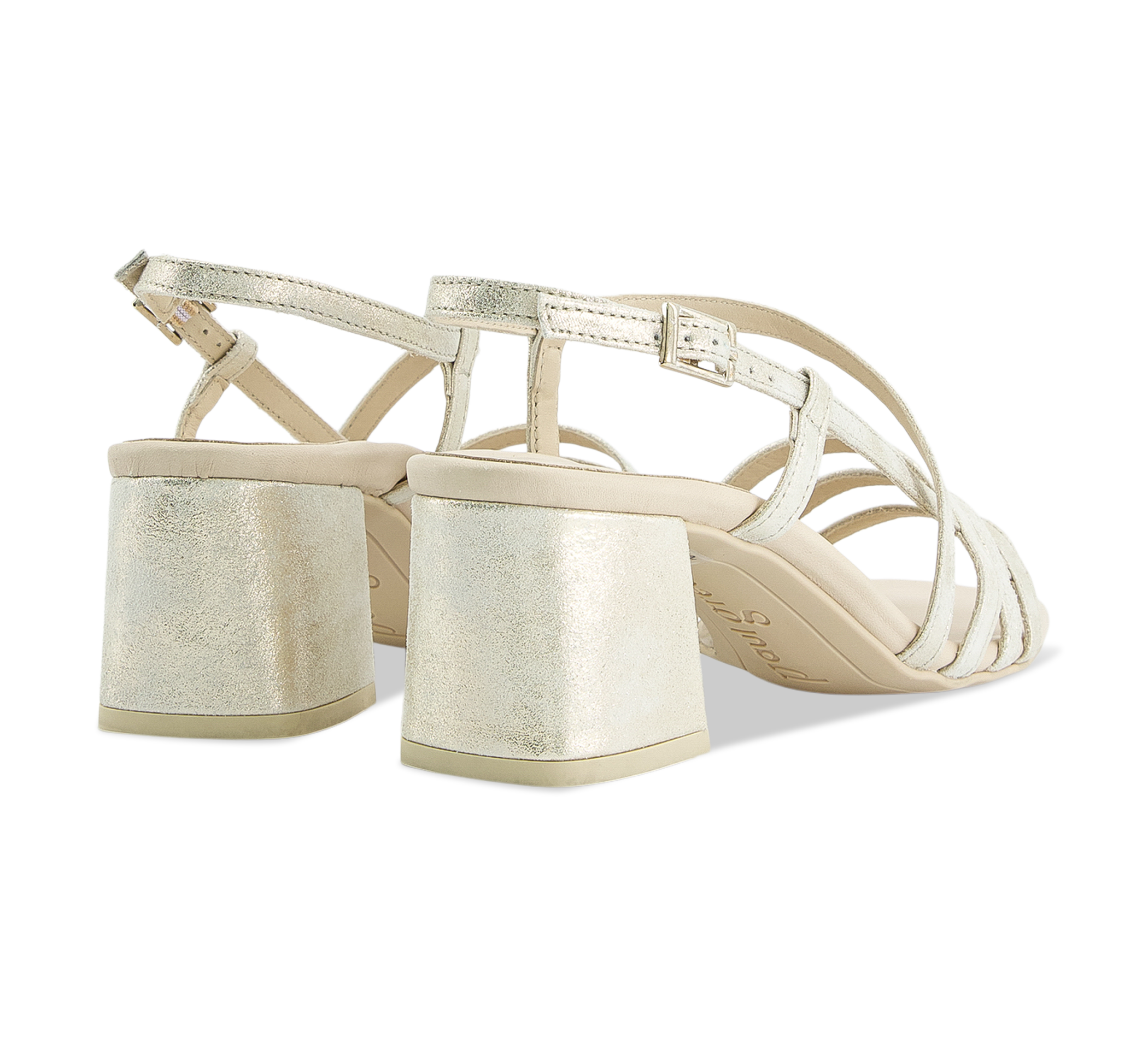 Paul Green 6042 - Riemchensandalen gold