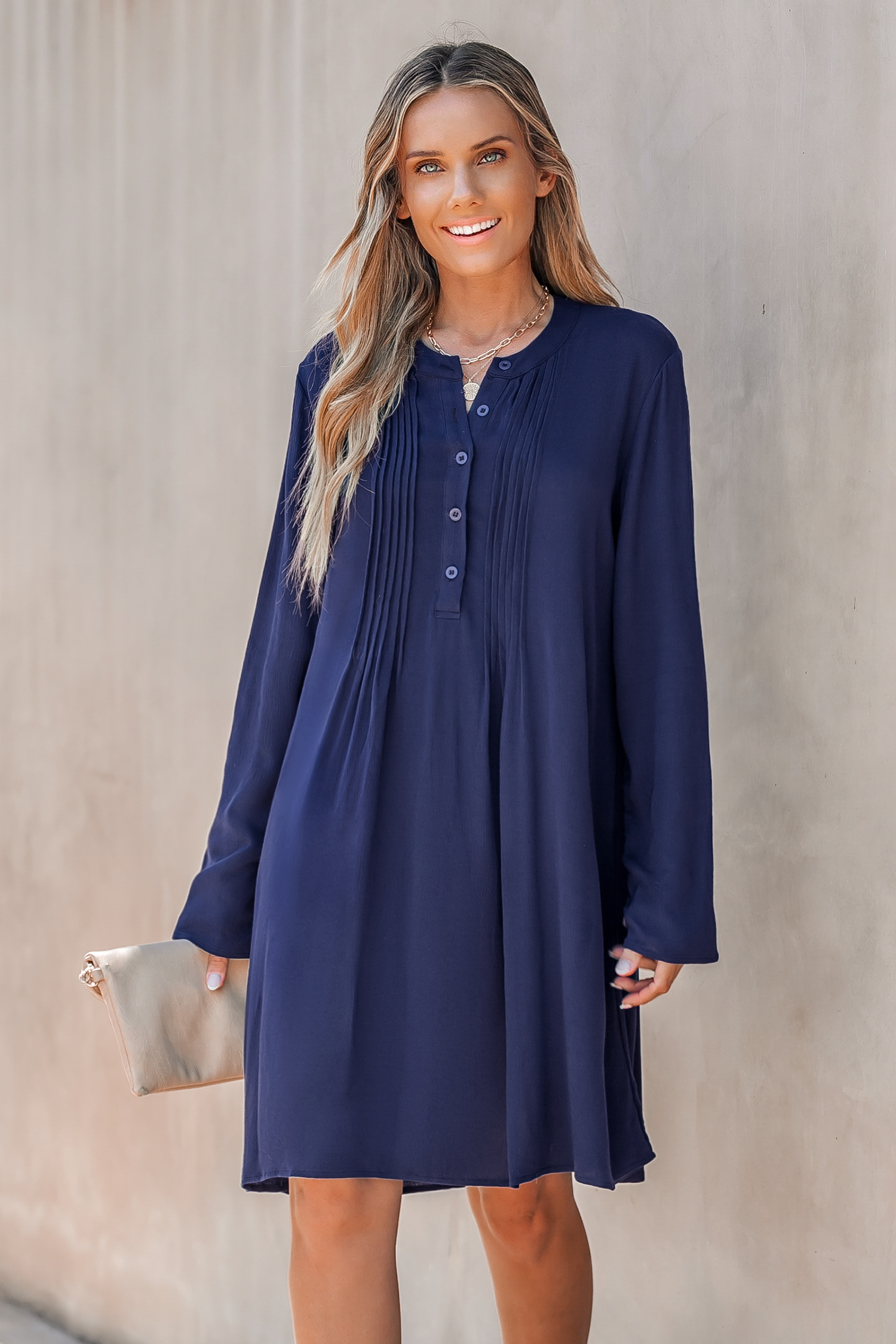 Robe mini bleu foncé