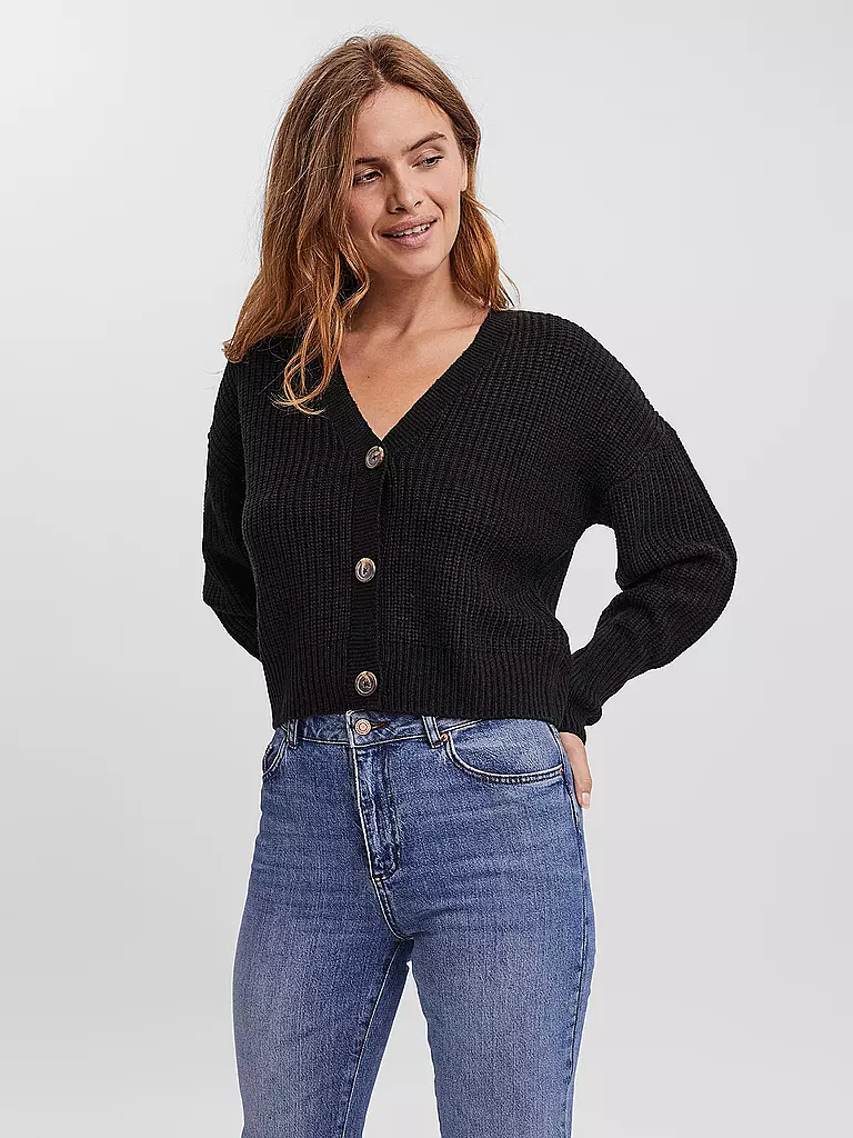 VERO MODA Cardigan VMLEA schwarz