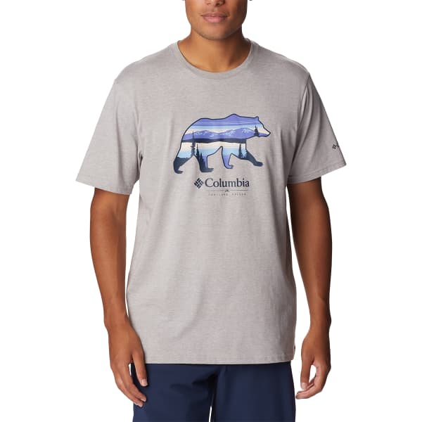 T-shirt randonnée COLUMBIA ROCKAWAY RIVER™ OUTDOOR SHORT SLEEVE SHIRT GREY HEATHER SCENIC STROLL GRAPHIC