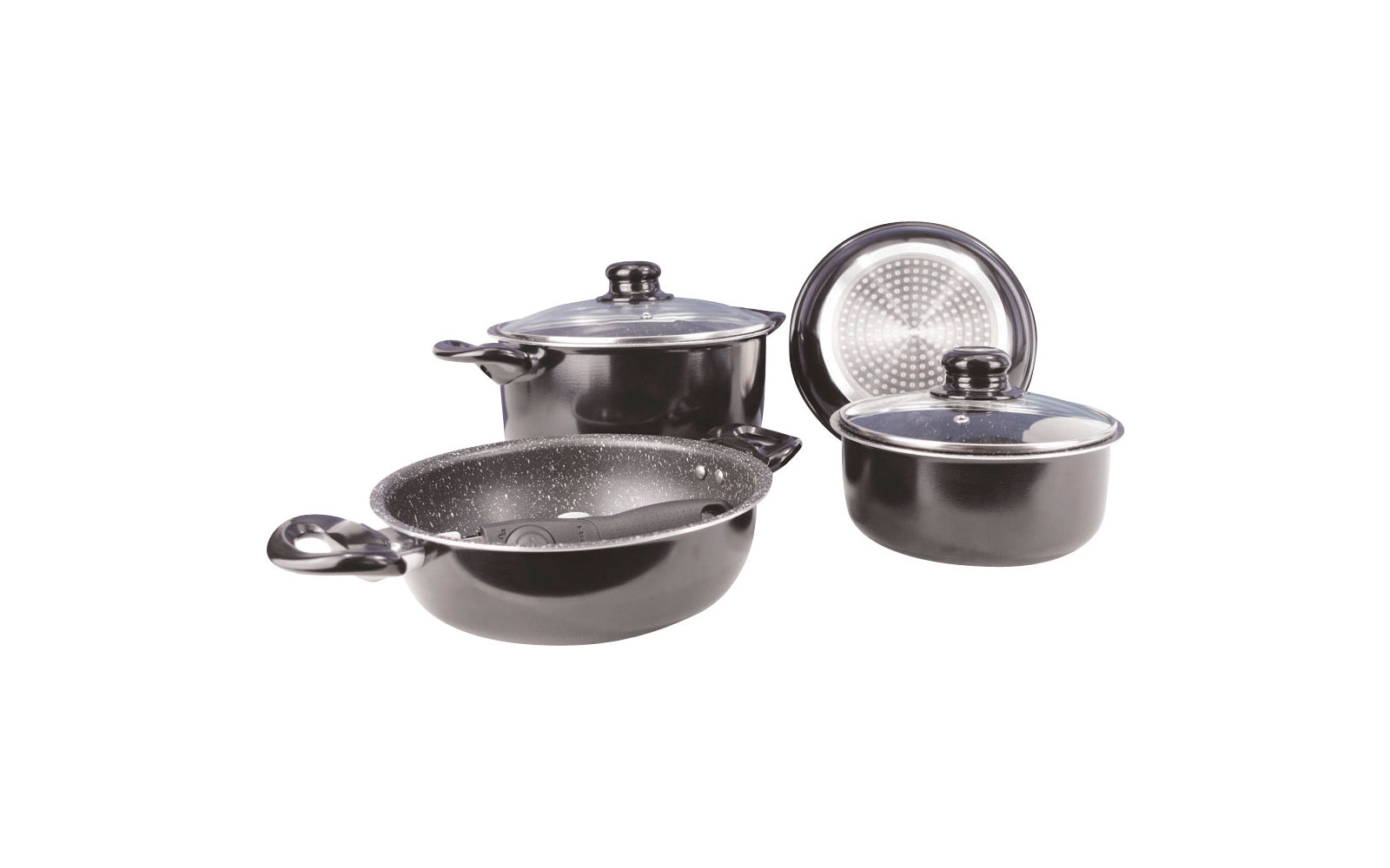 Gimex Black Line Kochtopf-Set 7-tlg.