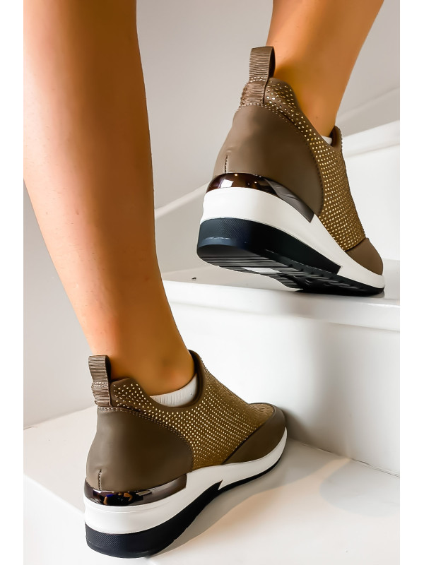 Baskets Iroshi lycra Taupe - Reqins