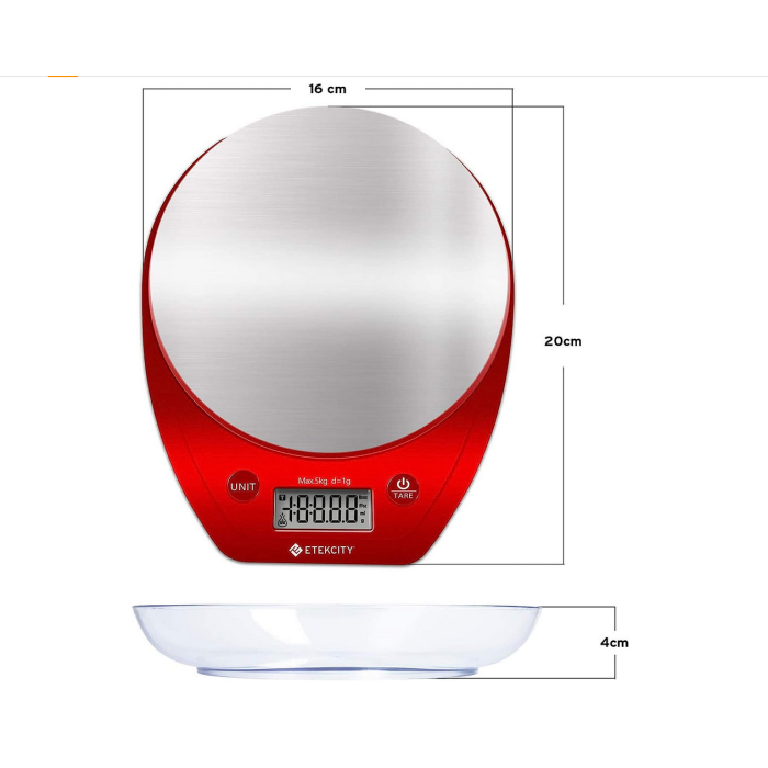 Etekcity 5KG Digitale Küchenwaage EK5150-RSR