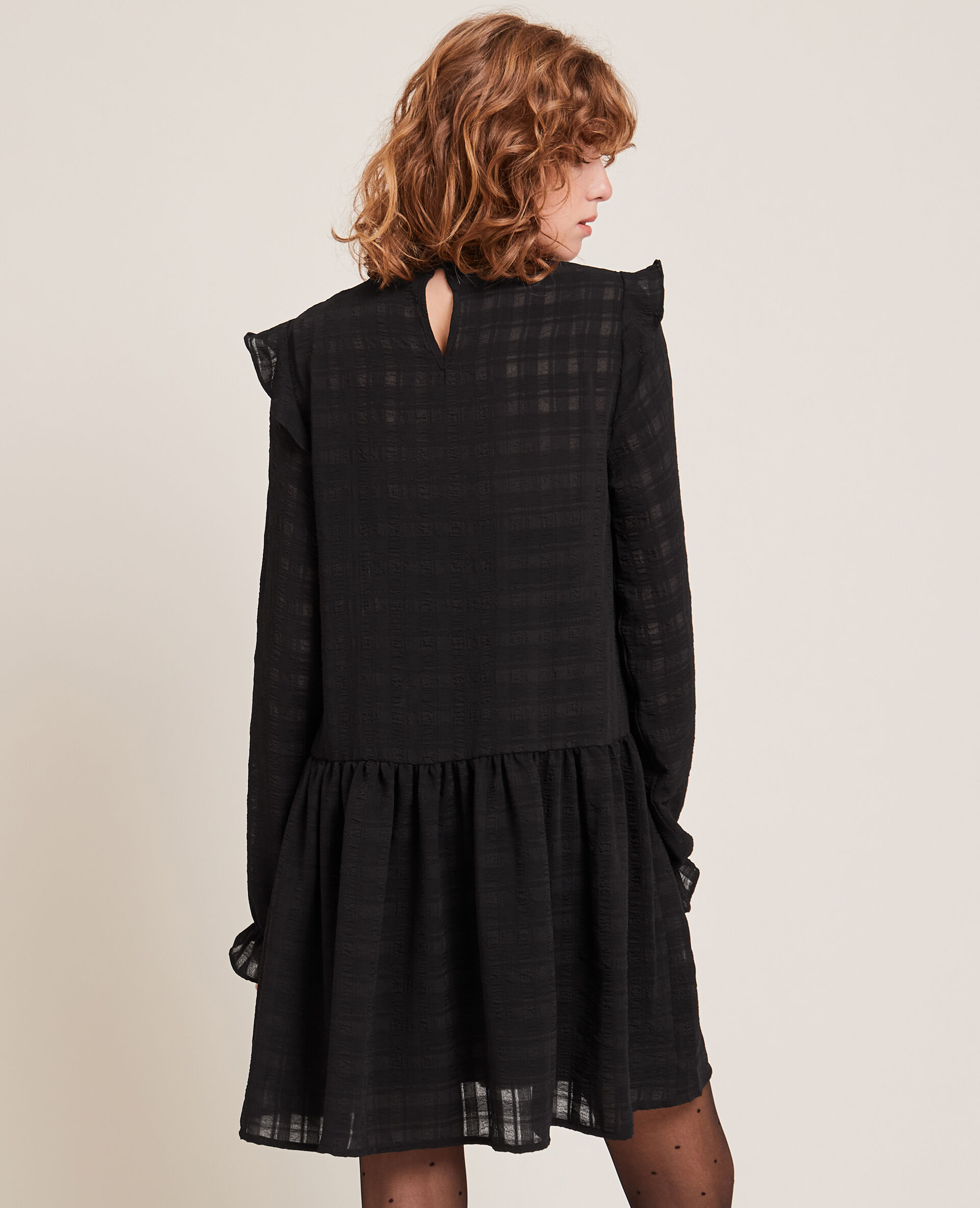 Robe housse détails brodés - Noir