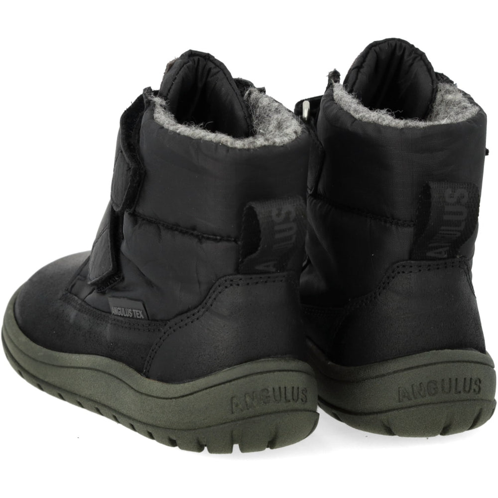 Køb Angulus Black/Dark Grey TEX-støvle I Nylon Med Slidstærke Læderdetaljer