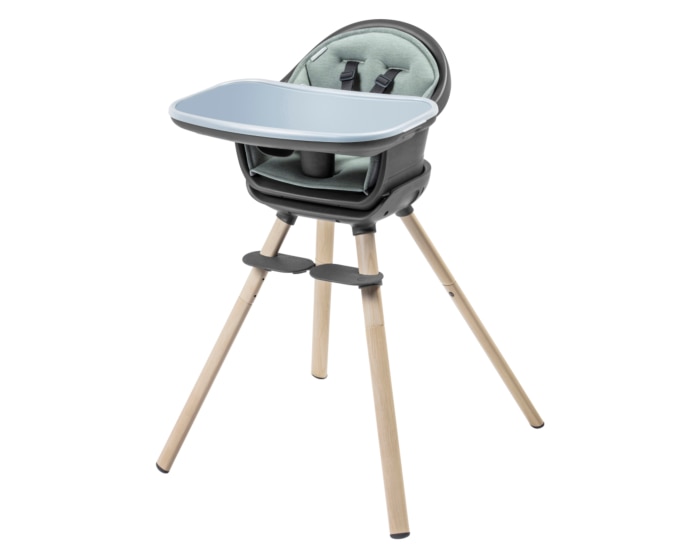 Moa 4-in-1 Hochstuhl 6 M - 7 Y   0 - 25 kg    4 verschiedene Möglichkeiten  |    Stilvolles, langlebiges Design  |    Hält jedem Chaos stand  |    Einfach zu installieren und anzupassen  |
