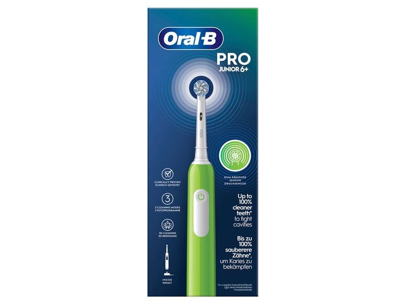 Oral-B Rotationszahnbürste Pro Junior 6  Grün Elektrische Zahnbürste