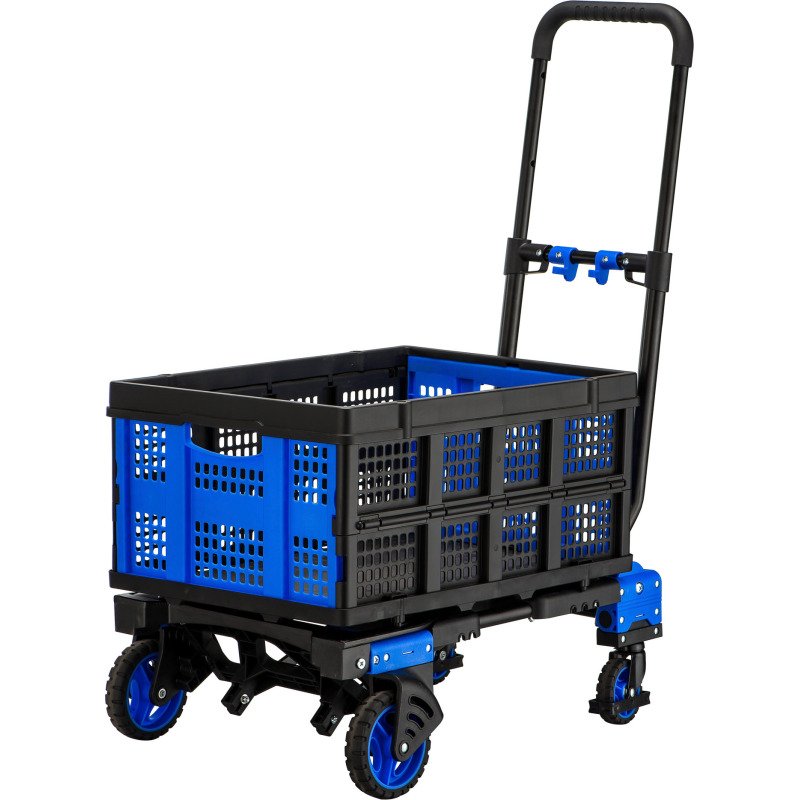 Diable chariot aluminium pliant 2 en 1 - Charge 68 kg