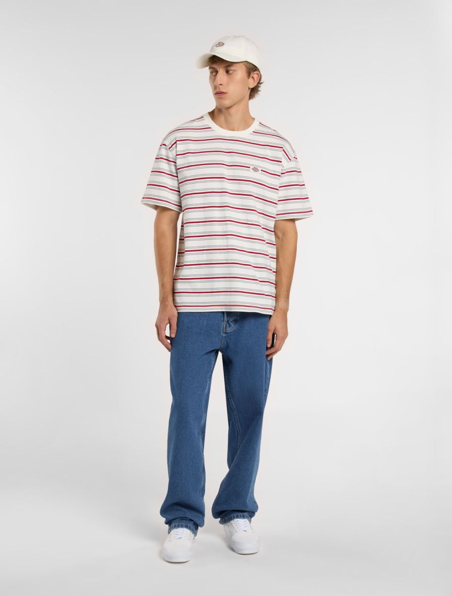 Dickies Lewistown Stripe SS Tee Egret