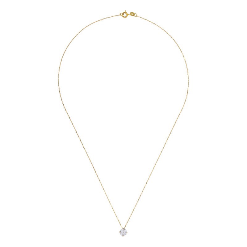 Pendentif Or Jaune et oxydes de zirconium  