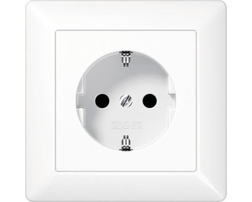 Jung 1520 KI WW stopcontact compleet met verhoogde aanraakbeveiliging alpinewit AS500