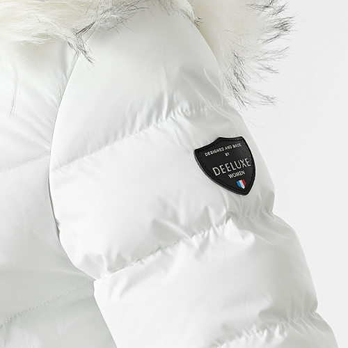 Doudoune Capuche Fourrure Femme Melinda Blanc